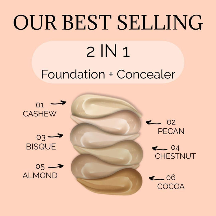 Prolux Cosmetics - 2 In 1 Foundation And Concealer | Face Foundation