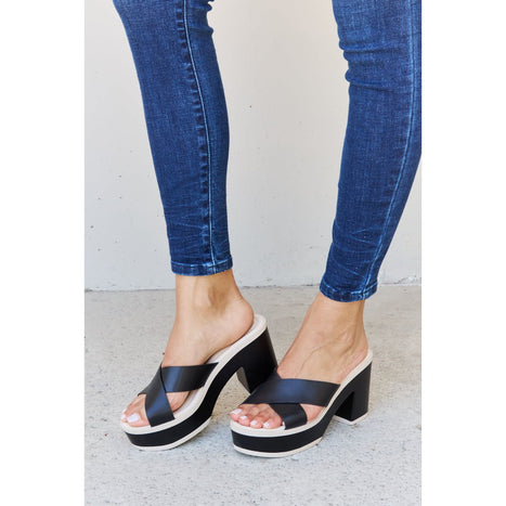 Weeboo Cherish The Moments Contrast Platform Sandals