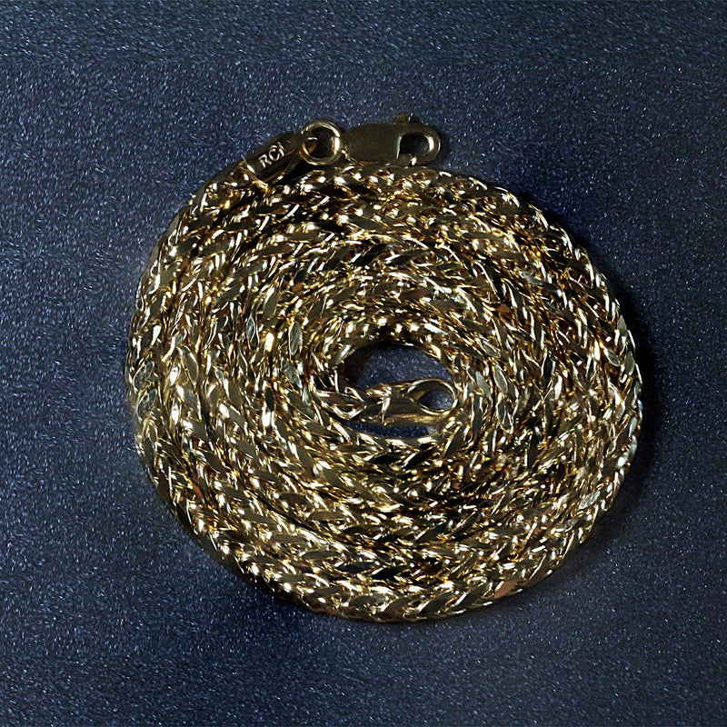 Bids.com 3.15mm 14k Yellow Gold Diamond Cut Round Franco Chain Necklaces