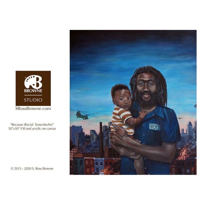 Adiva Naturals - Adiva Naturals - BECAUSE (RACIAL SYNECDOCHE)' S. Ross Browne Greeting Card: 5x7 Frame Ready