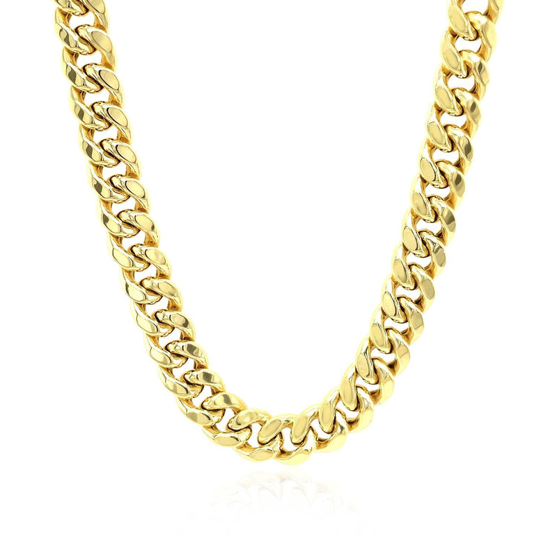 Bids.com 7.25mm 10k Yellow Gold Semi Solid Miami Cuban Chain Necklaces