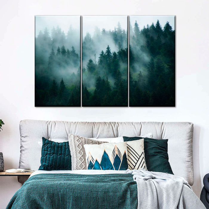 Misty Fir Forest Wall Art