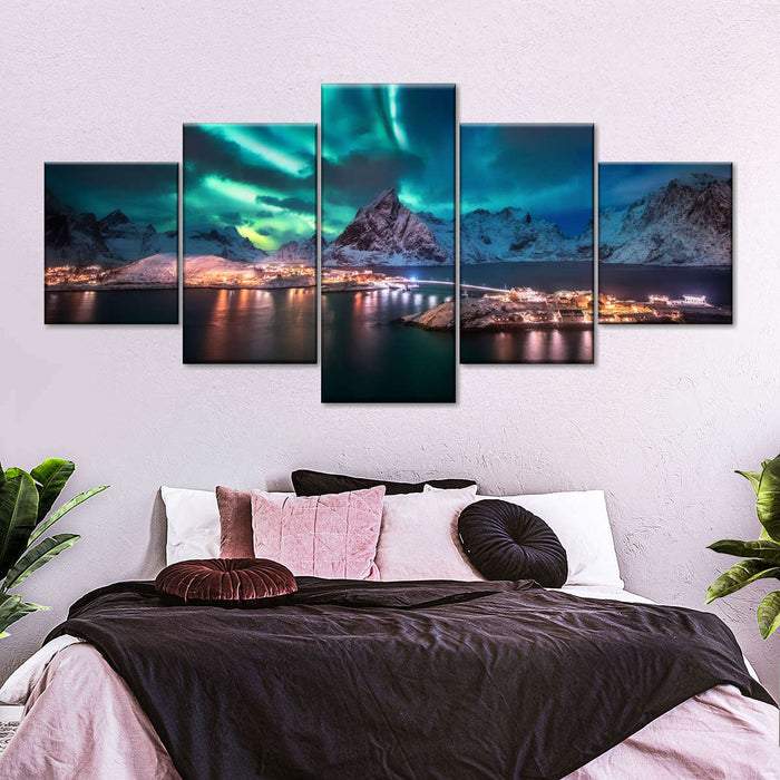 Lofoten Night Northern Lights Wall Art