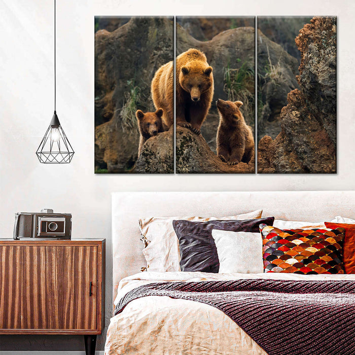 Bear And Cubs Wall Art