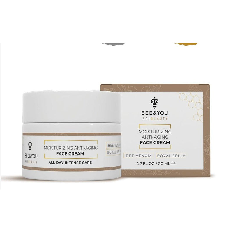 VIP Extensions BEE and YOU Anti Aging Natural Face Cream  Deep Wrinkle Treatment  Rejuvenating and Nourishing with Royal Jelly+Bee Venom Shea Butter  1.7 fl. Oz
