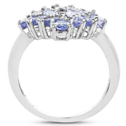 Bids.com 2.72 Carat Genuine Tanzanite .925 Sterling Silver Ring Rings