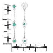 Bids.com 0.60 Carat Genuine Emerald .925 Sterling Silver Earrings Earrings