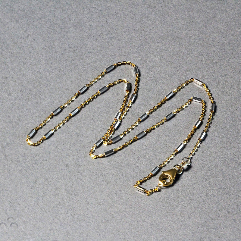 Bids.com Bar Links Pendant Chain in 14k Two Tone Gold (1.4mm) Necklaces