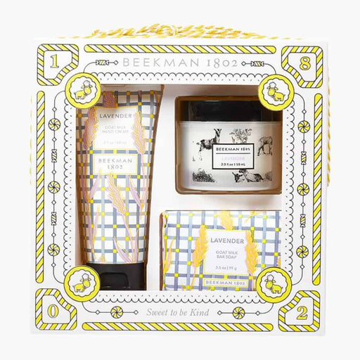 Nava Beauty Beekman 1802 Lavender Sweet to be Kind Goat Milk Skincare Gift Set White Smoke