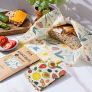 ZeroWasteStore.com Beeswax Wraps Food Wraps Lavender Pollinators / Bread Wrap