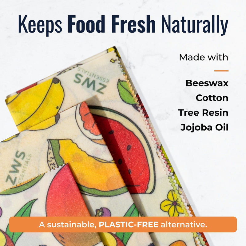 ZeroWasteStore.com Beeswax Wraps Food Wraps White Smoke Honeycomb / 3-Pack Assorted + Bread Wrap,Honeycomb / 3-Pack Assorted,Honeycomb / 3-Pack Medium,Honeycomb / 3-Pack Large,Honeycomb / Bread Wrap,Pollinators / 3-Pack Assorted + Bread Wrap,Pollinators / 3-Pack Assorted,Pollinators / 3-Pack Medium,Pollinators