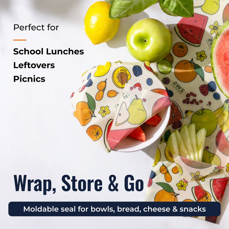 ZeroWasteStore.com Beeswax Wraps – Plastic-Free Food Storage Food Wraps