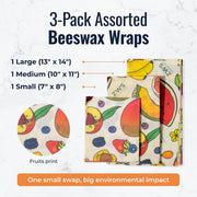 ZeroWasteStore.com Beeswax Wraps Food Wraps White Smoke Honeycomb / 3-Pack Assorted + Bread Wrap,Honeycomb / 3-Pack Assorted,Honeycomb / 3-Pack Medium,Honeycomb / 3-Pack Large,Honeycomb / Bread Wrap,Pollinators / 3-Pack Assorted + Bread Wrap,Pollinators / 3-Pack Assorted,Pollinators / 3-Pack Medium,Pollinators