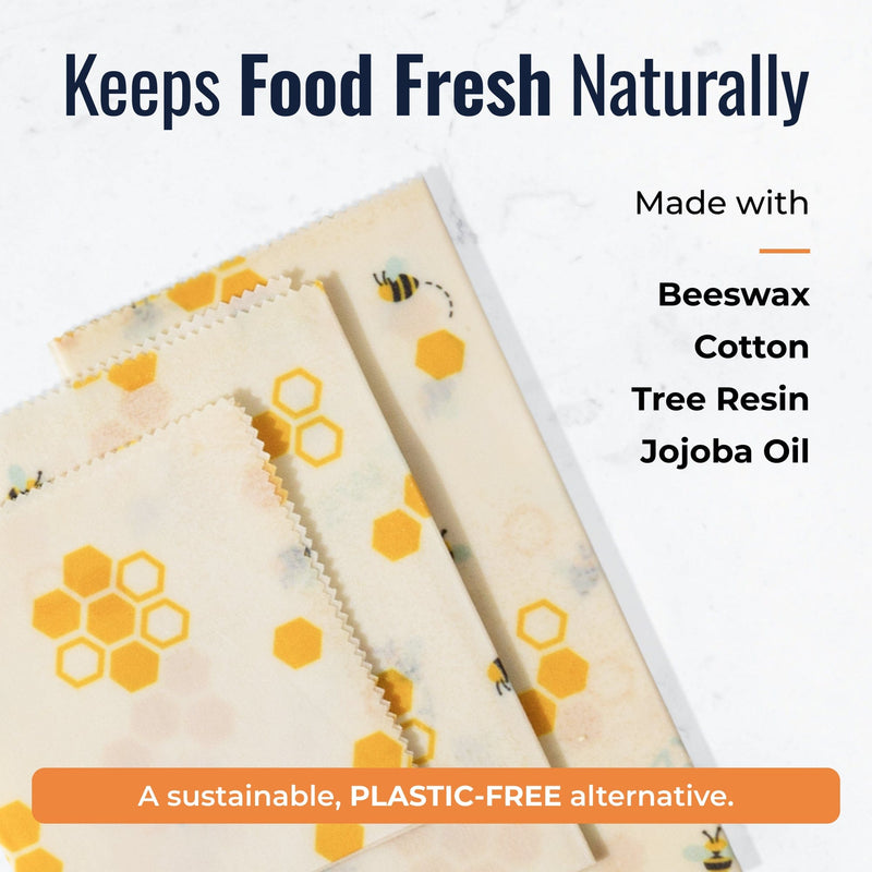 ZeroWasteStore.com Beeswax Wraps – Plastic-Free Food Storage Food Wraps