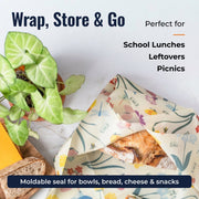 ZeroWasteStore.com Beeswax Wraps – Plastic-Free Food Storage Food Wraps