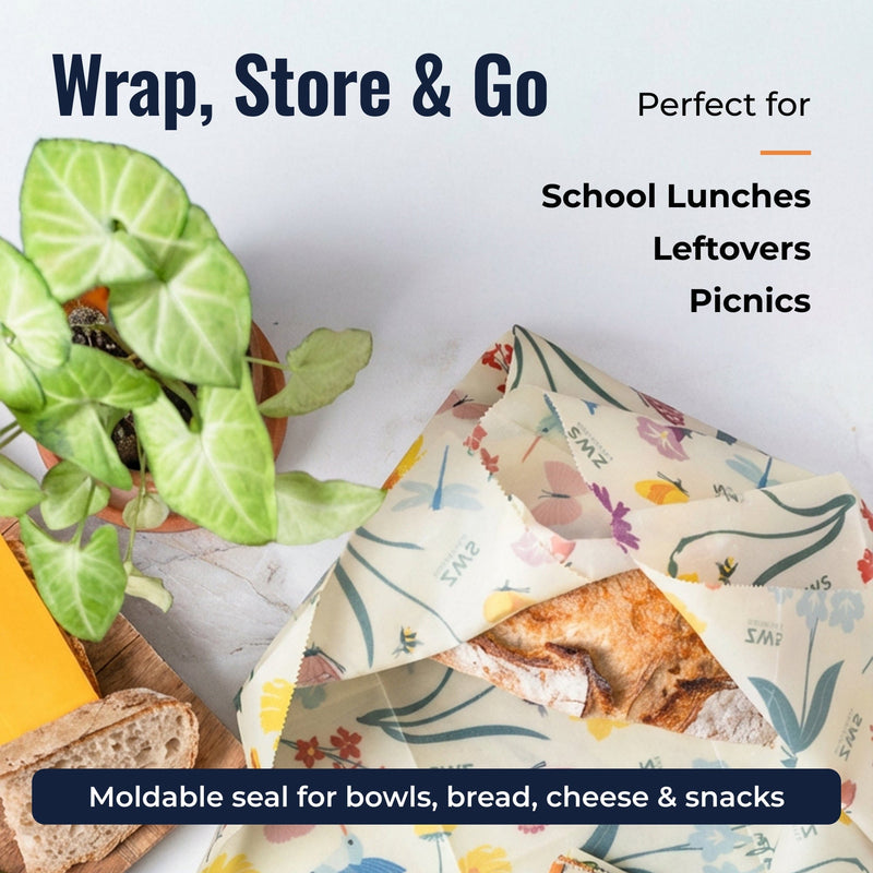 ZeroWasteStore.com Beeswax Wraps – Plastic-Free Food Storage Food Wraps