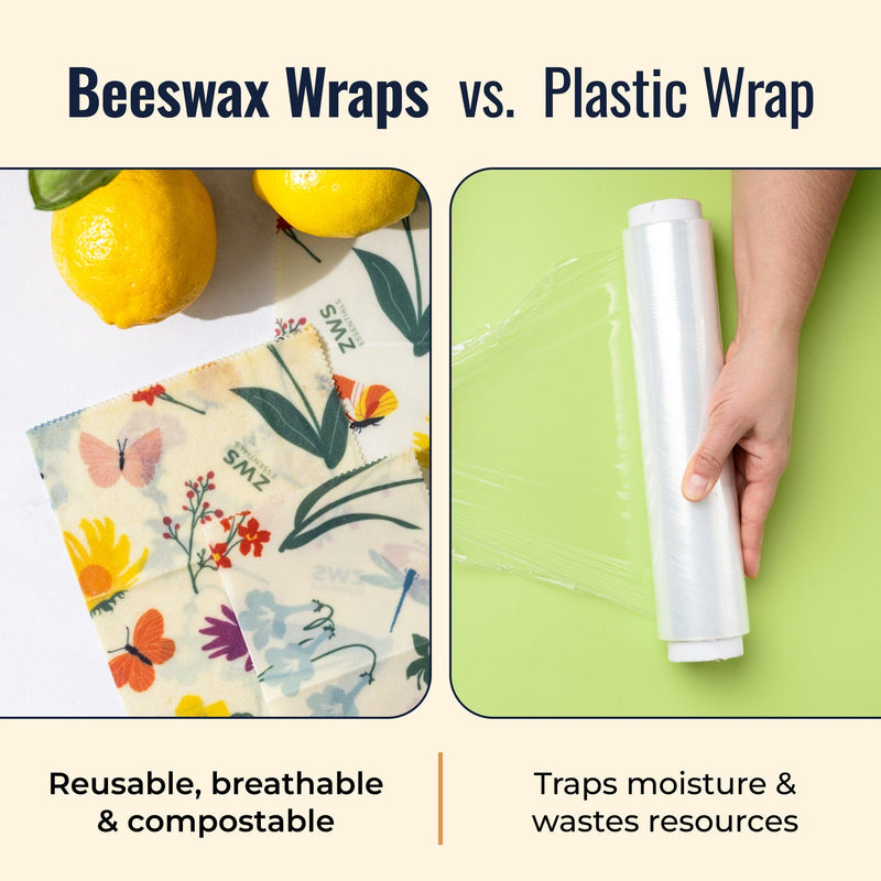 ZeroWasteStore.com Beeswax Wraps – Plastic-Free Food Storage Food Wraps