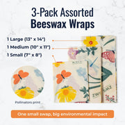 ZeroWasteStore.com Beeswax Wraps Food Wraps White Smoke Honeycomb / 3-Pack Assorted + Bread Wrap,Honeycomb / 3-Pack Assorted,Honeycomb / 3-Pack Medium,Honeycomb / 3-Pack Large,Honeycomb / Bread Wrap,Pollinators / 3-Pack Assorted + Bread Wrap,Pollinators / 3-Pack Assorted,Pollinators / 3-Pack Medium,Pollinators