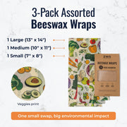 ZeroWasteStore.com Beeswax Wraps Food Wraps White Smoke Honeycomb / 3-Pack Assorted + Bread Wrap,Honeycomb / 3-Pack Assorted,Honeycomb / 3-Pack Medium,Honeycomb / 3-Pack Large,Honeycomb / Bread Wrap,Pollinators / 3-Pack Assorted + Bread Wrap,Pollinators / 3-Pack Assorted,Pollinators / 3-Pack Medium,Pollinators