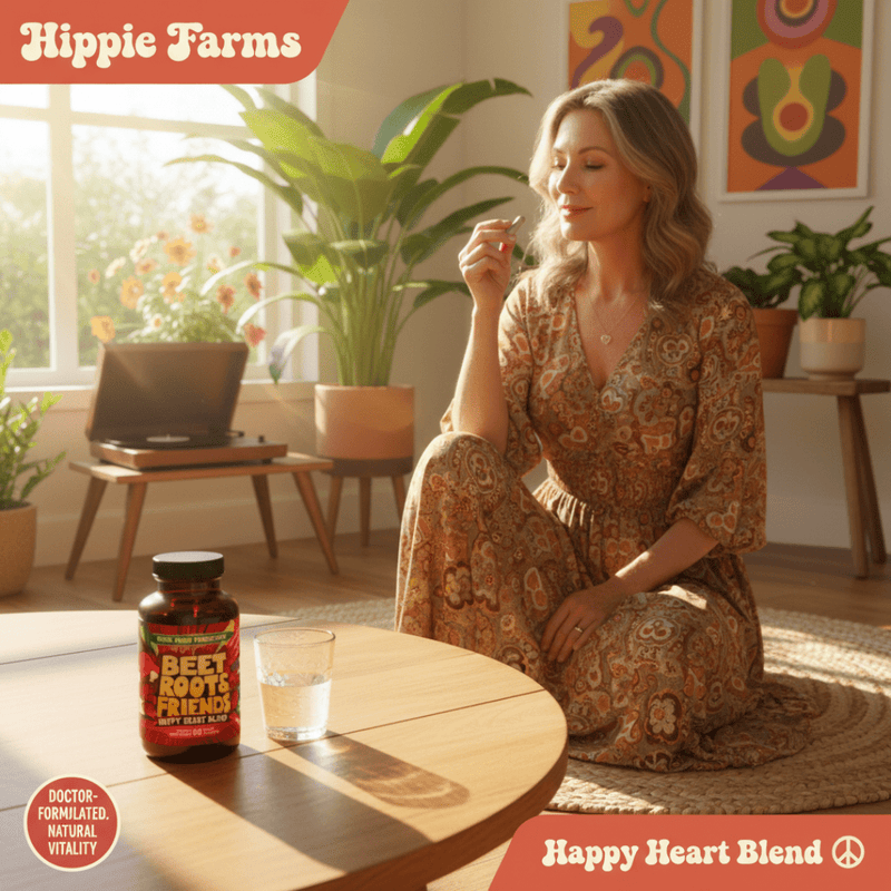 Hippie Farms Premium Total Heart & Circulation Blend - Beetroot & Friends Vitamins & Supplements