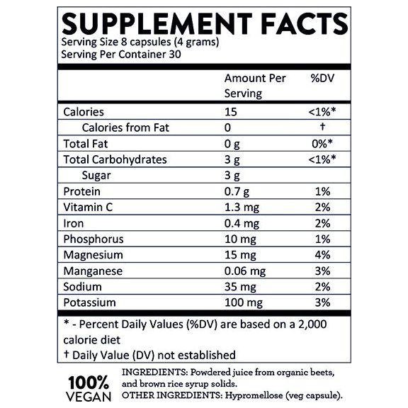 Hallelujah Diet BeetMax Capsules Dehydrated Juice Powder