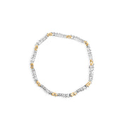 Bids.com 10K Two-Tone 2.00 Cttw Diamond "X" and Wave Link Bracelet (H-I Color, I1-I2 Clarity) - 7" Inches Bracelets