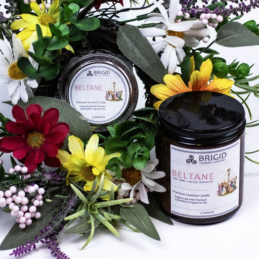 Brigid Trading Company Beltane Soy Wax Candle - Rose, Jasmine, Clary Sage, and Frankincense Premium Scented Candle