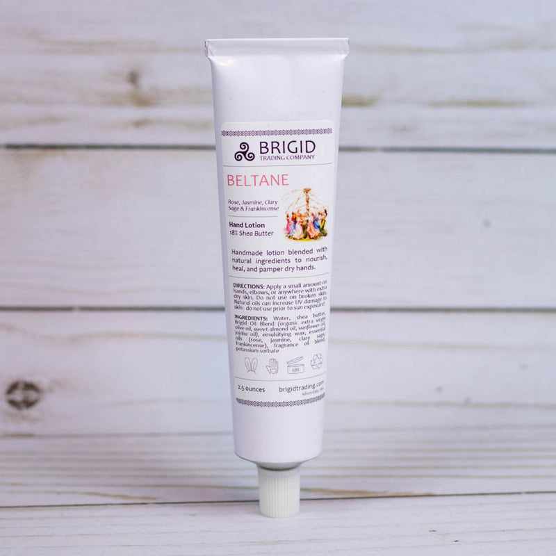 Brigid Trading Company Beltane Natural Hand Lotion - Rose, Jasmine, Clary Sage, and Frankincense Lotion
