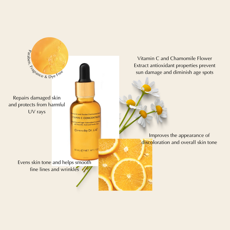 EpiLynx Brightening Vitamin C Glow Serum for Sensitive & Dry Skin – Vegan, Gluten-Free, Anti-Aging, Fragrance-Free Face Serums Beige