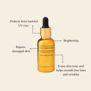 EpiLynx Brightening Vitamin C Glow Serum for Sensitive & Dry Skin – Vegan, Gluten-Free, Anti-Aging, Fragrance-Free Face Serums