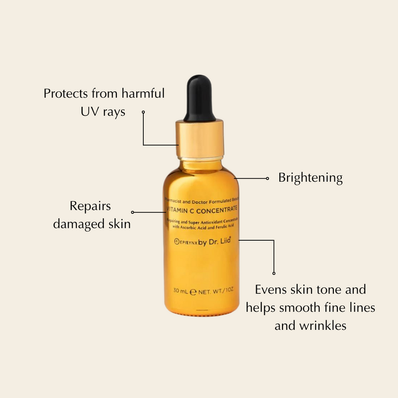 EpiLynx Brightening Vitamin C Glow Serum for Sensitive & Dry Skin – Vegan, Gluten-Free, Anti-Aging, Fragrance-Free Face Serums
