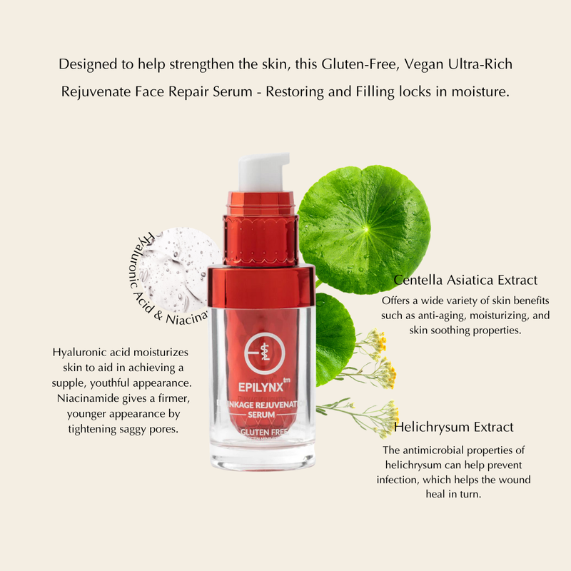 EpiLynx Enriching Ageless Rejuvenate Face Serum – Hydrating, Firming & Vegan (Gluten-Free, Mature Skin Friendly) Face Serums