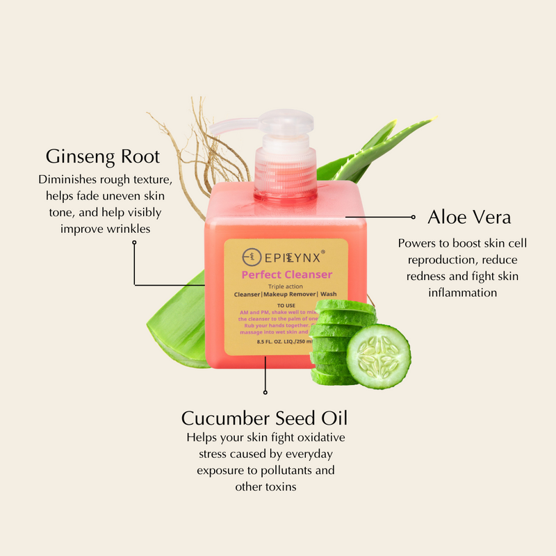 EpiLynx Gentle Hydrating Facial Cleanser – Aloe, Cucumber & Antioxidants (Nut-Free, Gluten-Free, Vegan) Face Cleanser