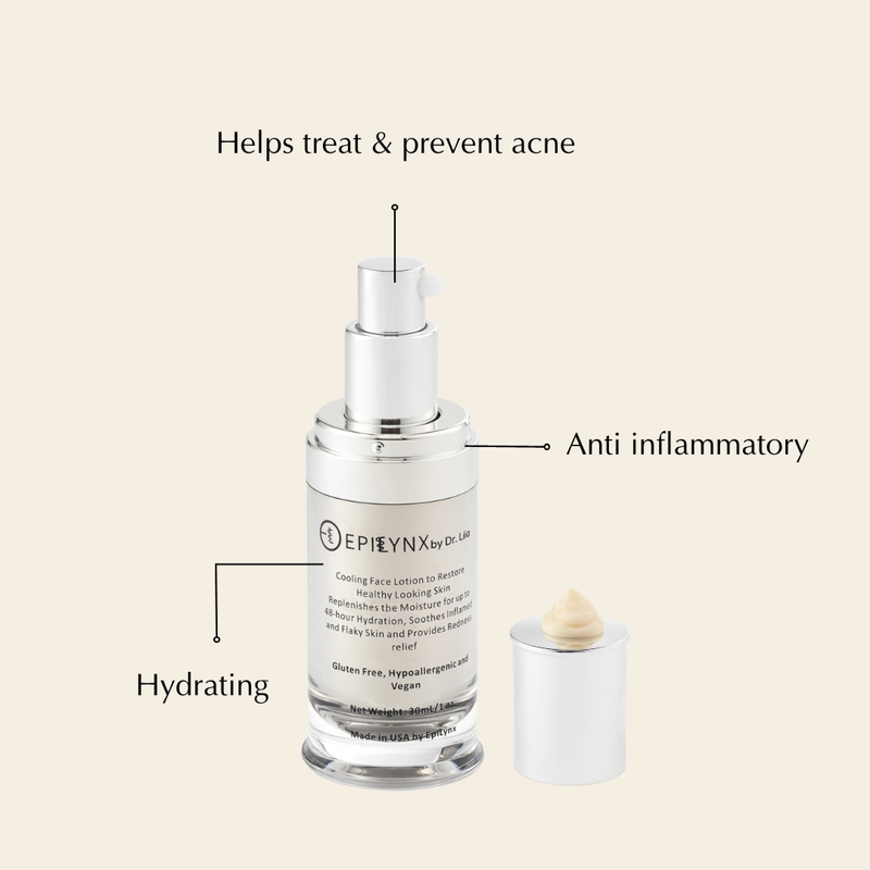 EpiLynx Lightweight Face Moisturizer for Sensitive & Dry Skin – Calming & Hydrating Face Serums