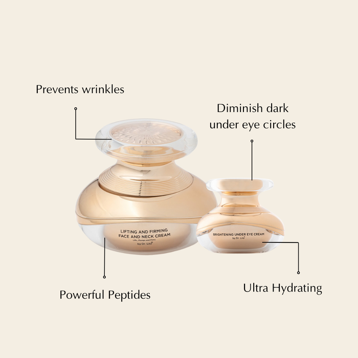 Tightening, Lifting and Illuminating Face Cream and Under Eye Cream Set