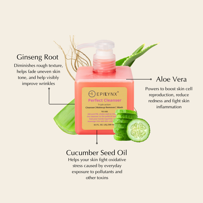 EpiLynx Gentle Hydrating Facial Cleanser – Aloe, Cucumber & Antioxidants (Nut-Free, Gluten-Free, Vegan) Face Cleanser