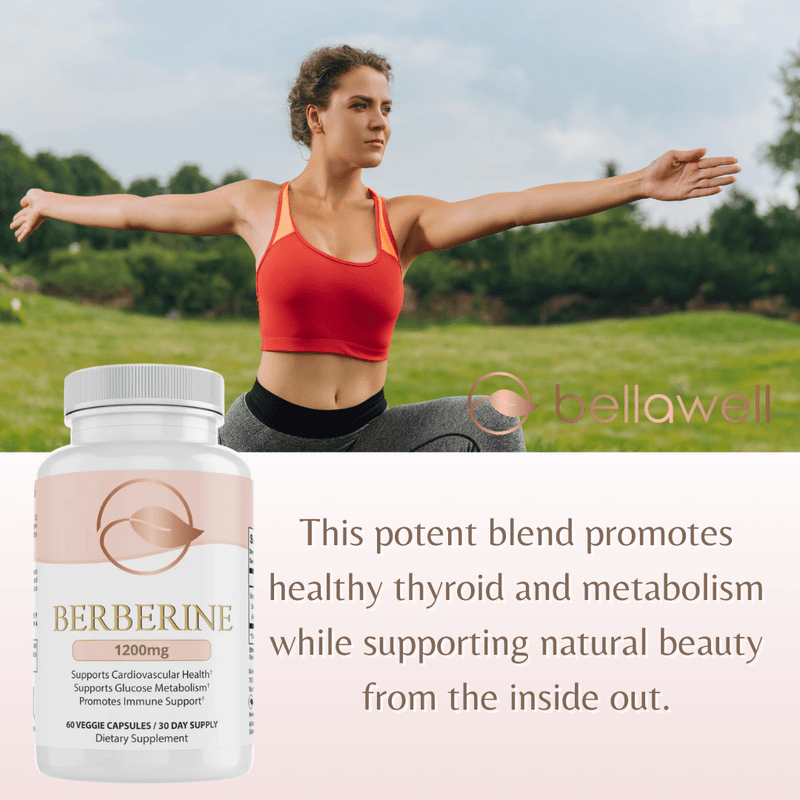Bellawell Health Berberine - Harness the Power of Nature by Bellawell Capsules Misty Rose