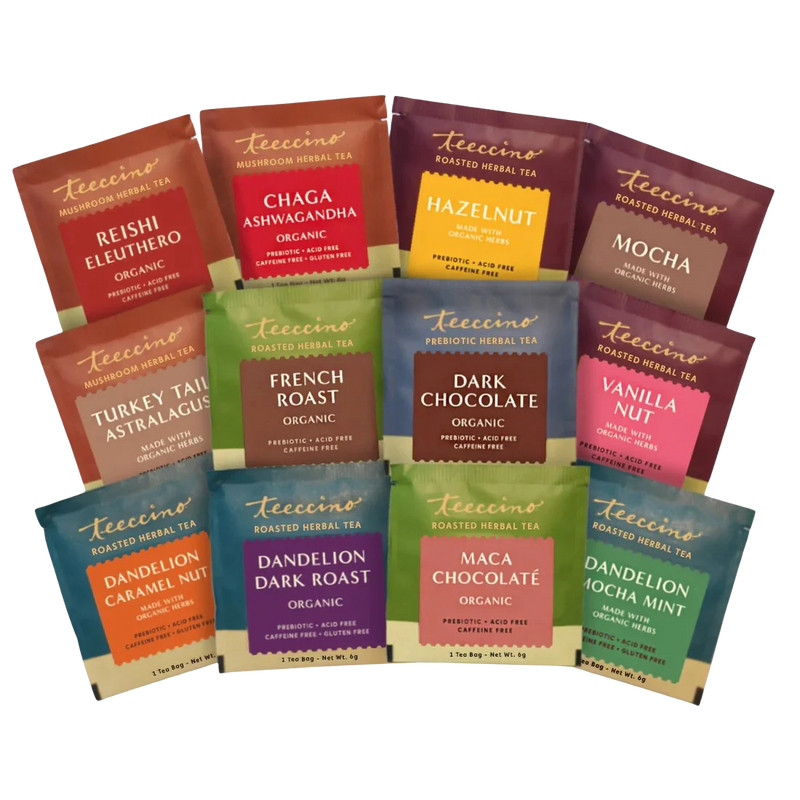 Teeccino Best Selling Herbal Teas Sampler Samplers