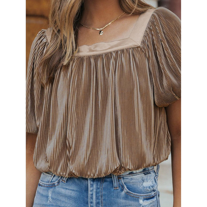 Square Neck Puff Sleeve Top