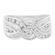 Bids.com 10K White Gold Diamond Bypass Ring (1 Cttw, H-I Color, I1-I2 Clarity) - Size 6-3/4 Rings