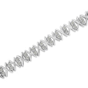 Bids.com Sterling Silver rose-cut Diamond X-Link Bracelet (1 cttw, I-J Color, I2-I3 Clarity) Bracelets