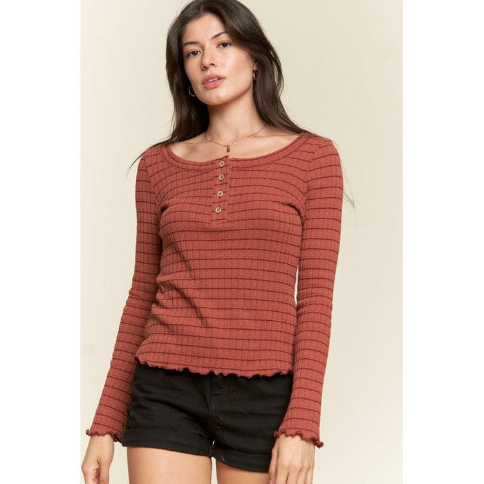 ROUND NECK STRIPE TOP