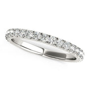 Bids.com 14k White Gold Round Pave Setting Diamond Wedding Band (3/8 cttw) Rings
