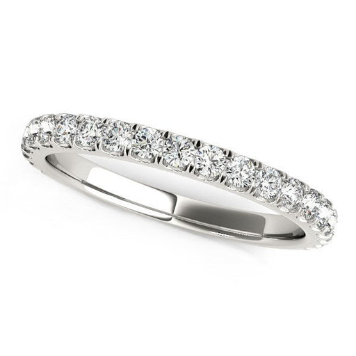 Bids.com 14k White Gold Round Pave Setting Diamond Wedding Band (3/8 cttw) Rings