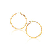Bids.com 14k Yellow Gold Polished Hoop Earrings (2x40mm) Earrings