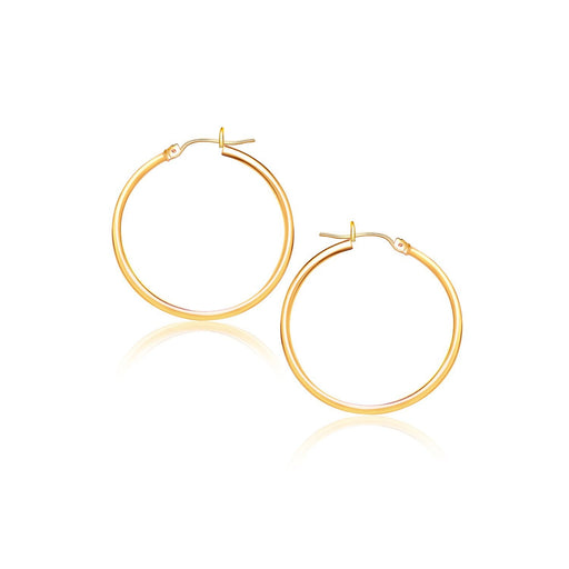 Bids.com 14k Yellow Gold Polished Hoop Earrings (2x40mm) Earrings