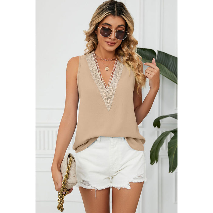 V-Neck Wide Strap Tank