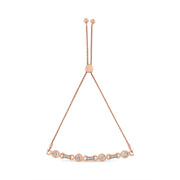 Bids.com 14K Yellow Gold Plated .925 Sterling Silver Channel Set Diamond Accent Twist 4â€-10â€ Adjustable Bolo Bracelet (I-J Color, I3 Clarity) Bracelets