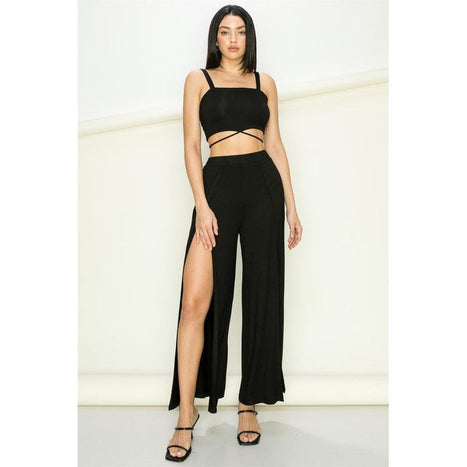 Secret Lover Crop-Top Pants Set