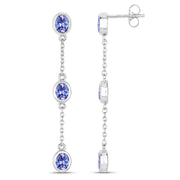 Bids.com 1.98 Carat Genuine Tanzanite .925 Sterling Silver Earrings Earrings